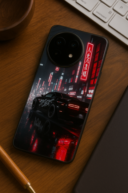 Tokyo Heart Premium Glass Back Cover For One Plus 13, 12, 11, 10, Nord Series