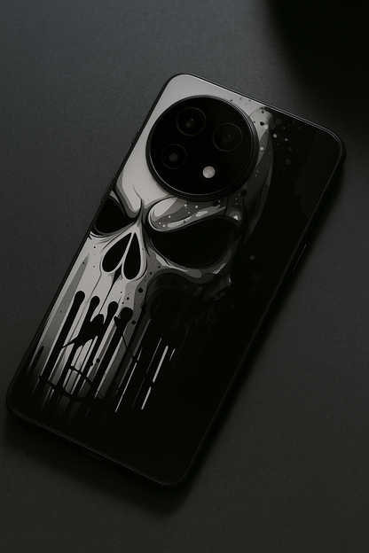 Deathmark Premium Glass Back Cover For One Plus 13, 12, 11, 10, Nord Series