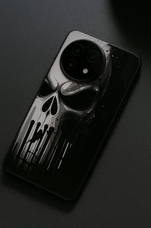 Deathmark Premium Glass Back Cover For One Plus 13, 12, 11, 10, Nord Series