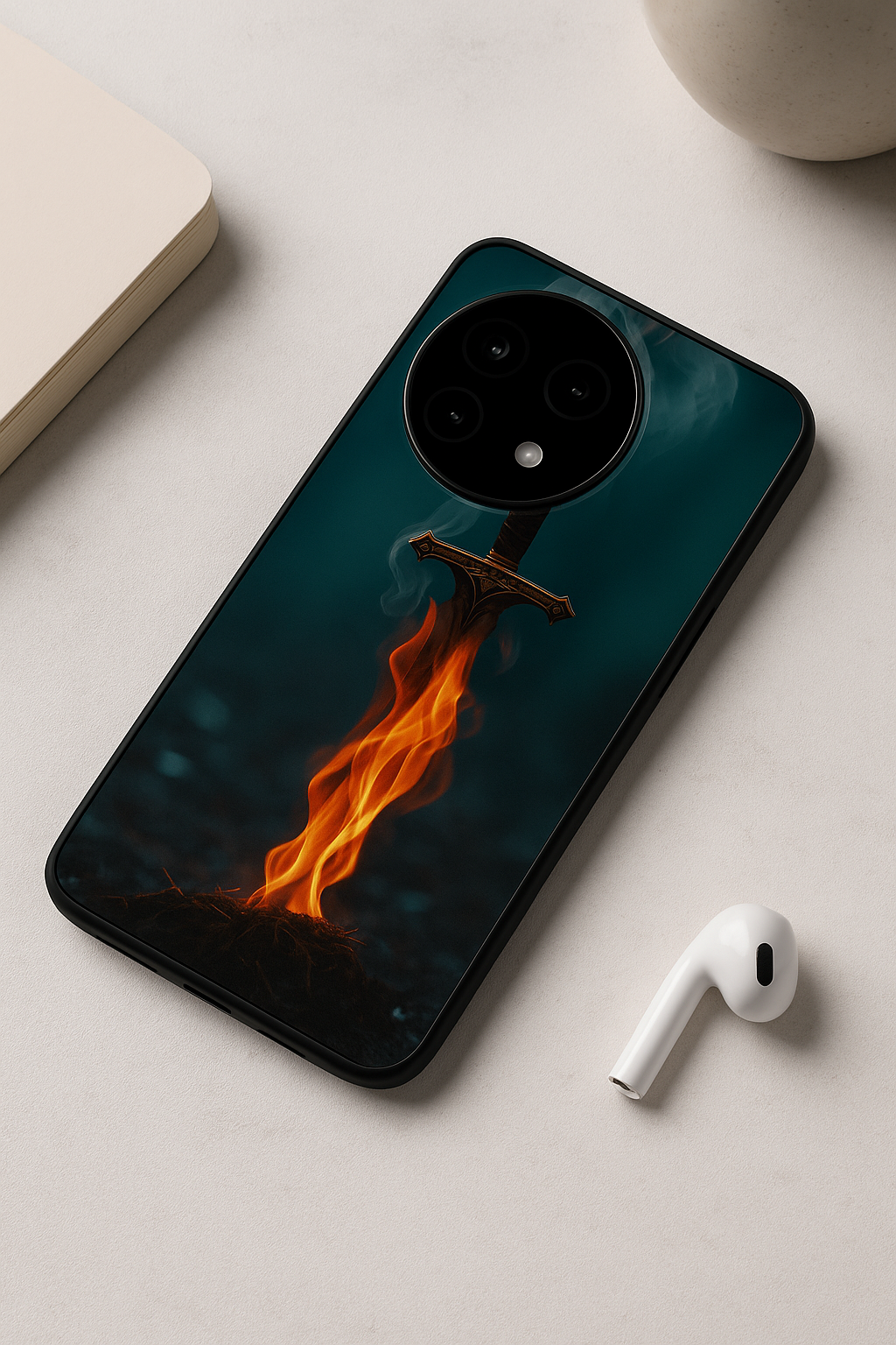 Flameborne Premium Glass Back Cover For One Plus 13, 12, 11, 10, Nord Series