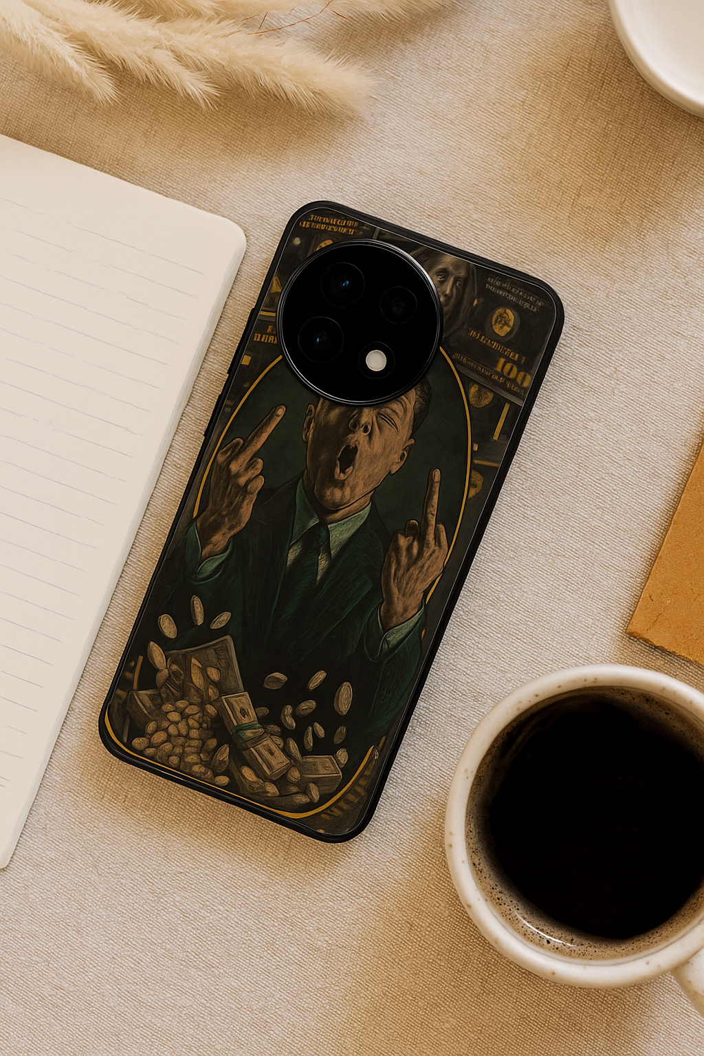 Cash Over Premium Glass Back Cover For One Plus 13, 12, 11, 10, Nord Series