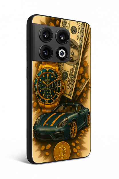 Crypto King Premium Glass Back Cover For One Plus 13, 12, 11, 10, Nord Series