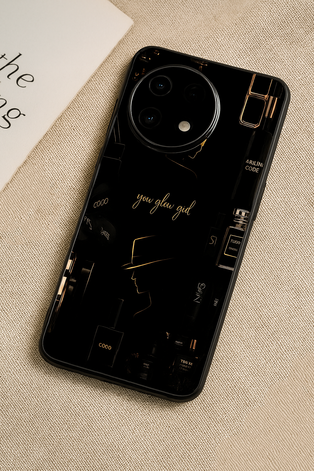 Glow & Grace Premium Glass Back Cover For One Plus 13, 12, 11, 10, Nord Series