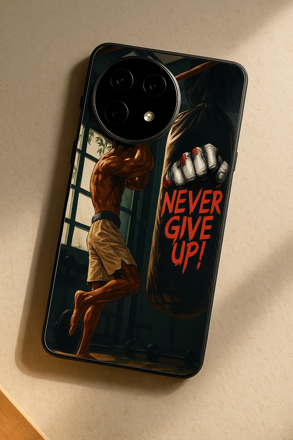 Warrior Spirit Premium Glass Back Cover For One Plus 13, 12, 11, 10, Nord Serie