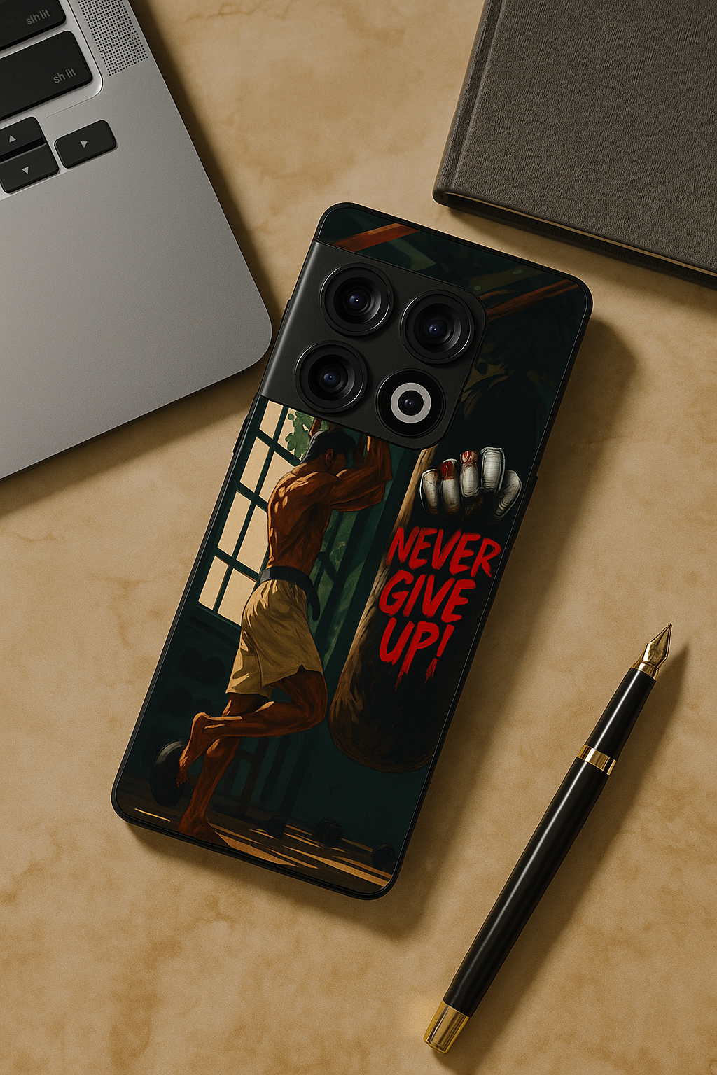 Warrior Spirit Premium Glass Back Cover For One Plus 13, 12, 11, 10, Nord Serie