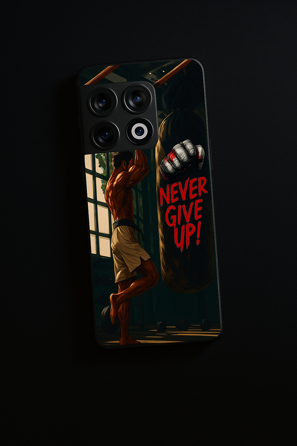 Warrior Spirit Premium Glass Back Cover For One Plus 13, 12, 11, 10, Nord Serie