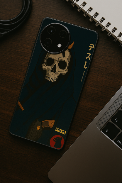 Skullbound Premium Glass Back Cover For One Plus 13, 12, 11, 10, Nord Serie