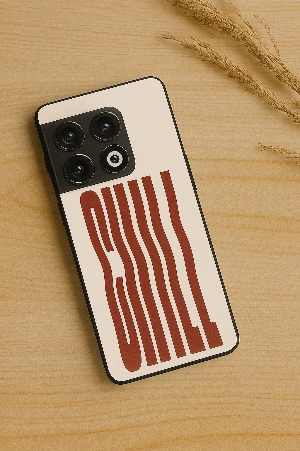 Stay Chill Glass Back Cover For One Plus 13, 12, 11, 10, Nord Series