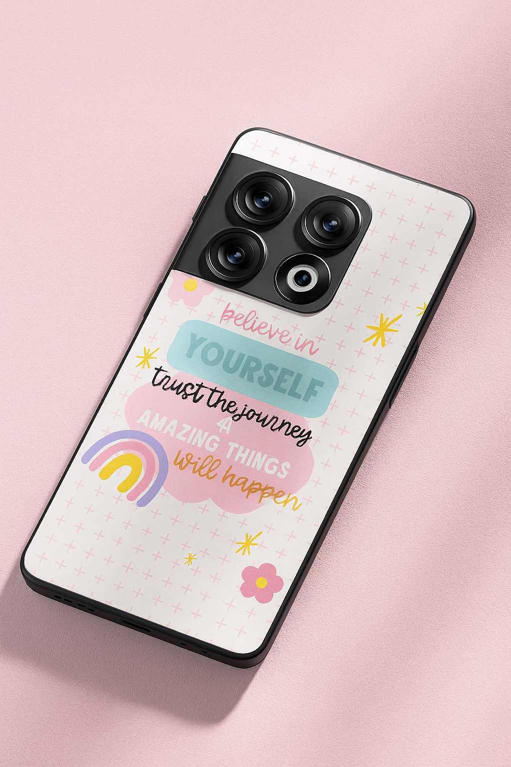 Trust The Journey Glass Back Cover For One Plus 13, 12, 11, 10, Nord Series