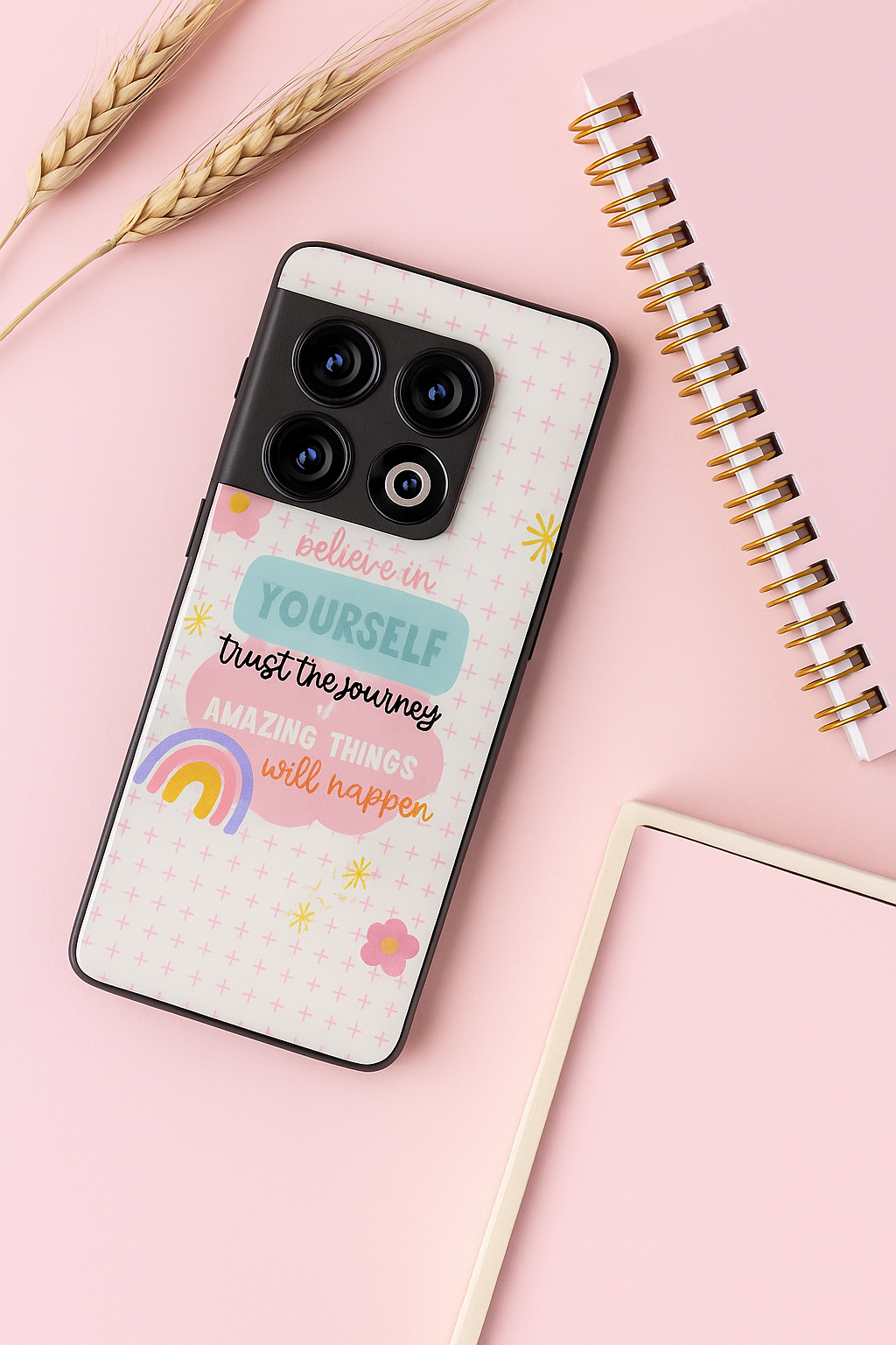 Trust The Journey Glass Back Cover For One Plus 13, 12, 11, 10, Nord Series