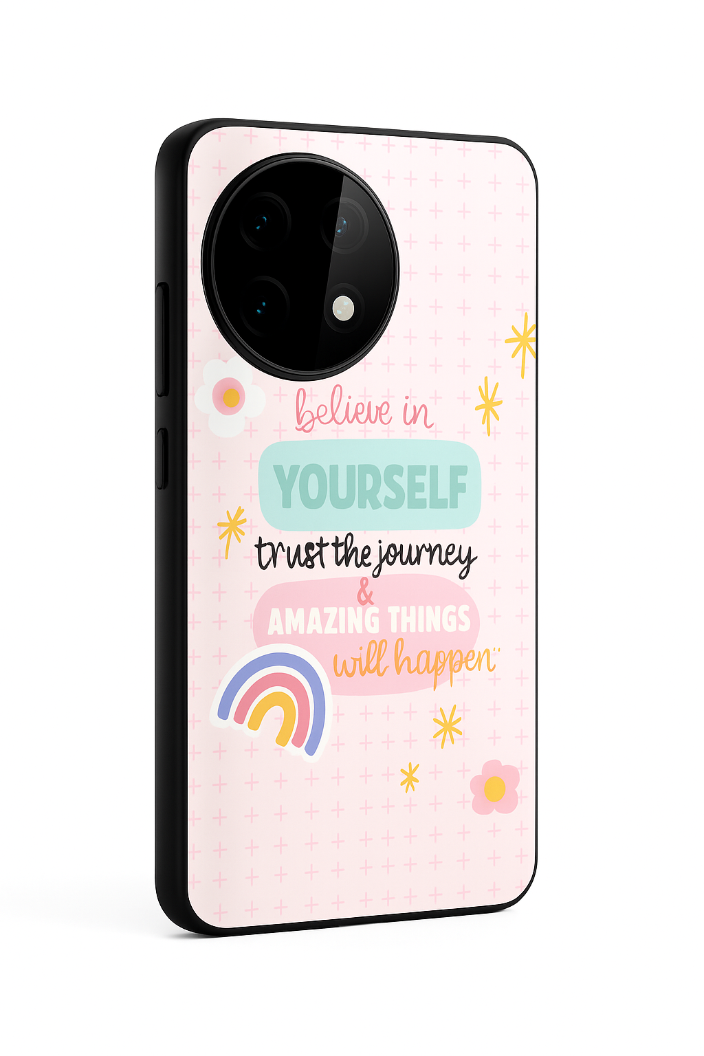 Trust The Journey Glass Back Cover For One Plus 13, 12, 11, 10, Nord Series