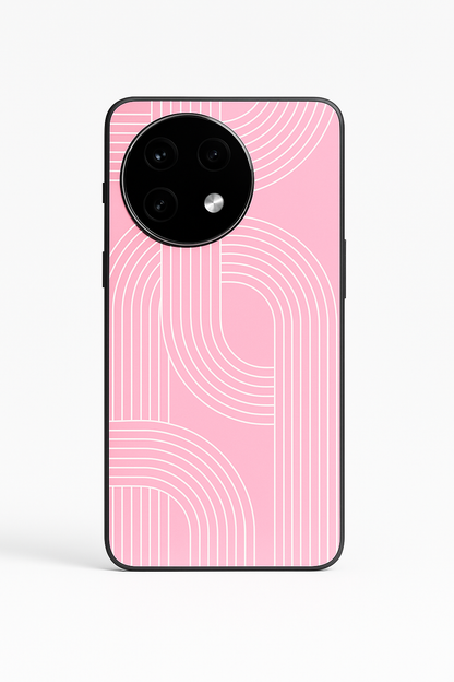 Linear Blush Glass Back Cover For One Plus 13, 12, 11, 10, Nord Series
