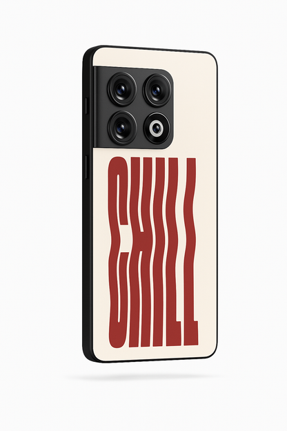 Stay Chill Glass Back Cover For One Plus 13, 12, 11, 10, Nord Series
