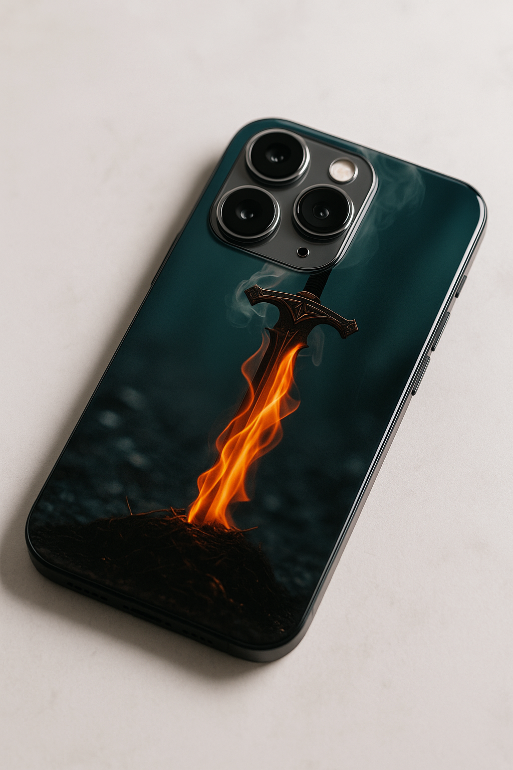 Flameborne Premium Glass Back Cover For iPhone 11,12,13,14,15,16 Models