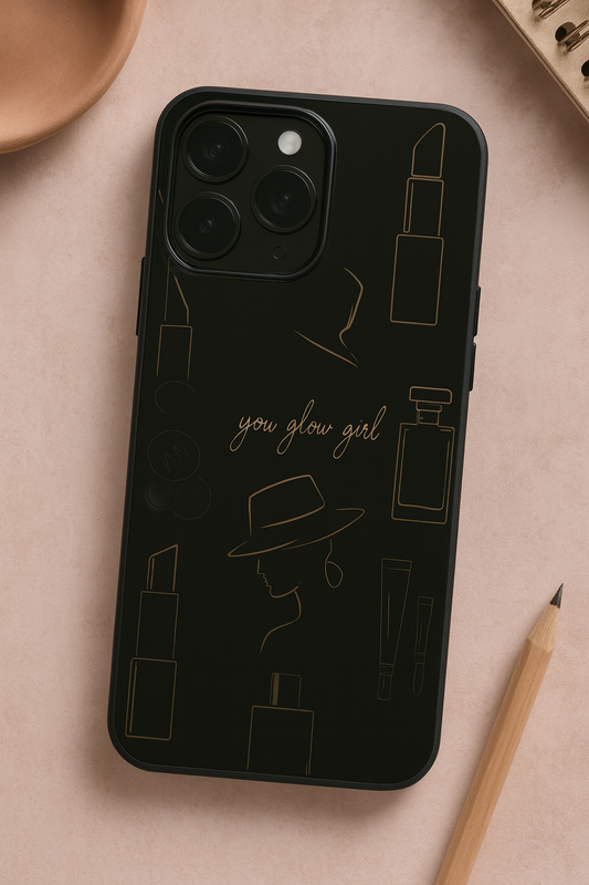 Glow & Grace Premium Glass Back Cover For iPhone 11,12,13,14,15,16,17 Models