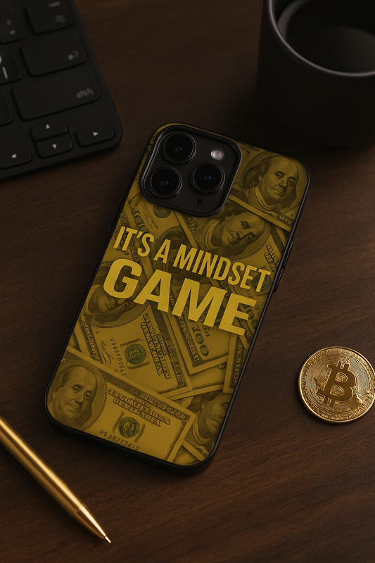 Money Mindsete Premium Glass Back Cover For iPhone 11,12,13,14,15,16,17 Models