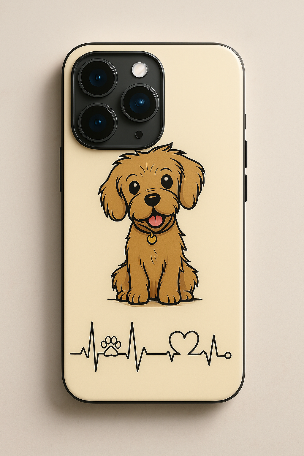 Pawfect Love Premium Glass Back Cover For iPhone 11,12,13,14,15,16,17 Models