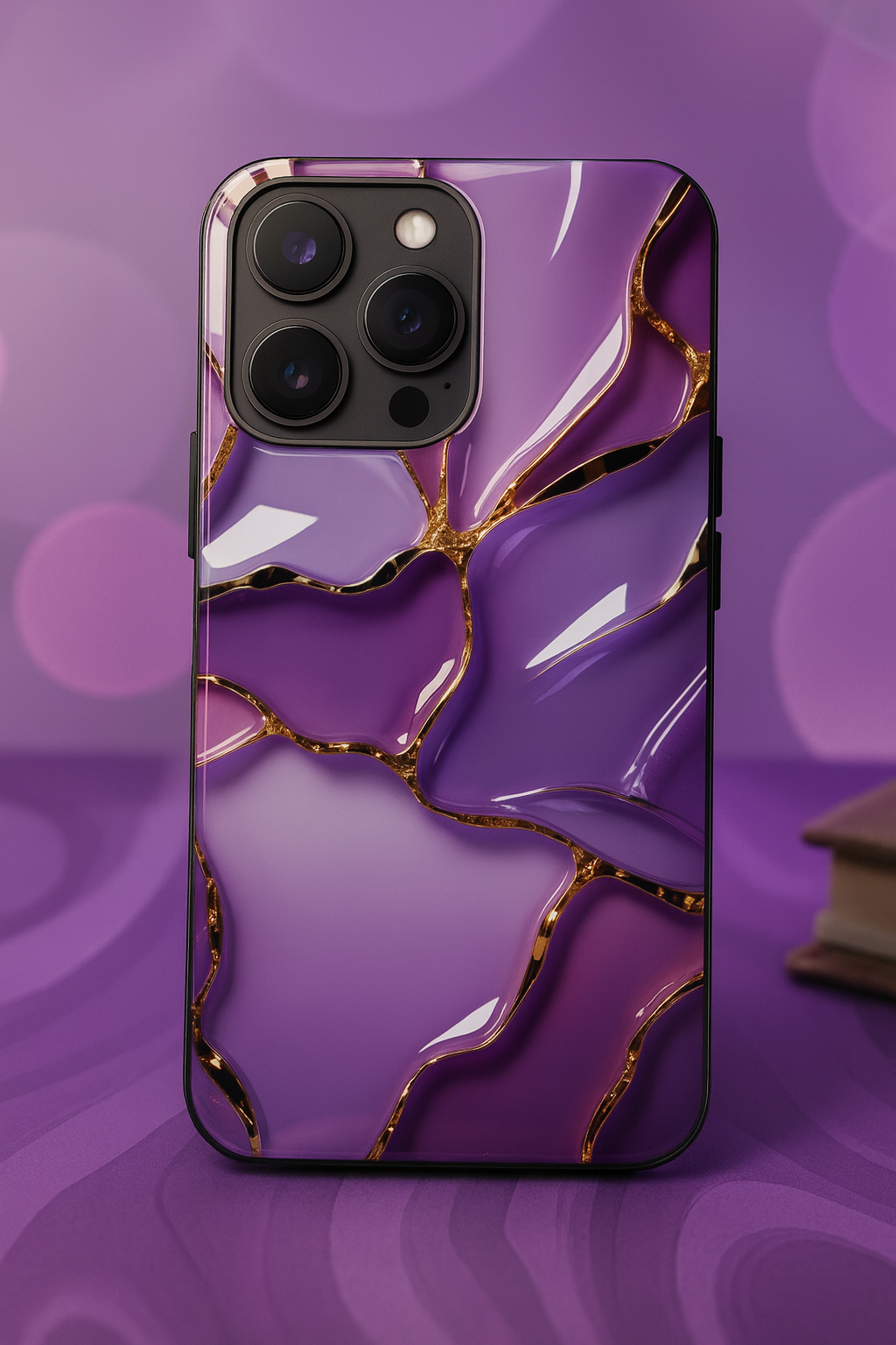 Amethyst Glaze Premium Glass Back Cover For iPhone 11,12,13,14,15,16,17 Models