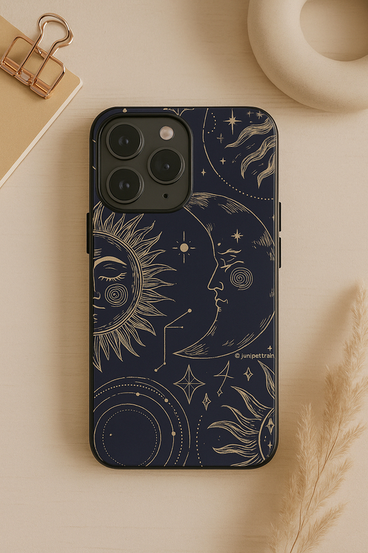 Celestial Dreams Premium Glass Back Cover For iPhone 11,12,13,14,15,16,17 Models