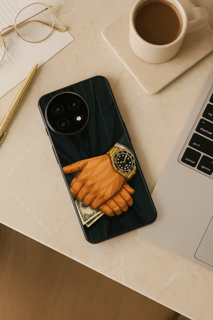 Money Matter Premium Glass Back Cover For One Plus 13, 12, 11, 10, Nord Series