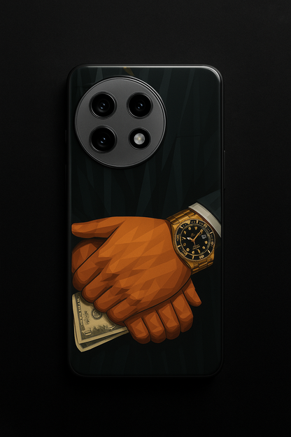 Money Matter Premium Glass Back Cover For One Plus 13, 12, 11, 10, Nord Series