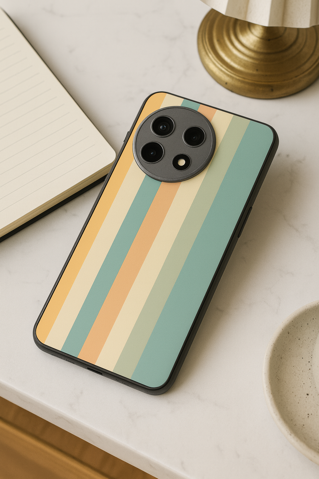 Abstract Strips Premium Glass Back Cover For One Plus 13, 12, 11, 10, Nord Series