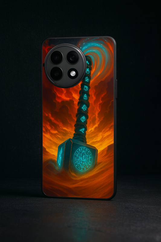 Mjolnir is it You Premium Glass Back Cover For One Plus 13, 12, 11, 10, Nord Series