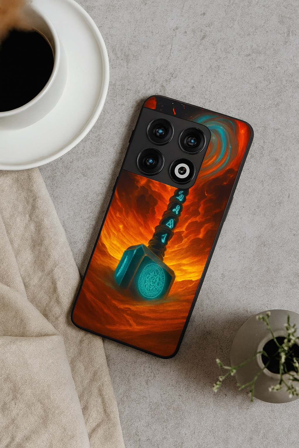 Mjolnir is it You Premium Glass Back Cover For One Plus 13, 12, 11, 10, Nord Series