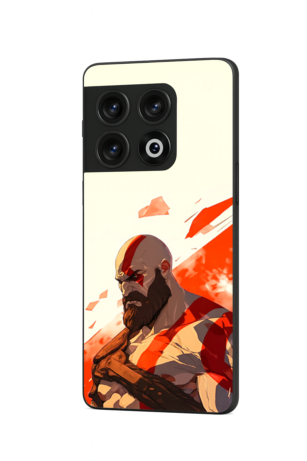 I am Kratos Premium Glass Back Cover For One Plus 13, 12, 11, 10, Nord Series