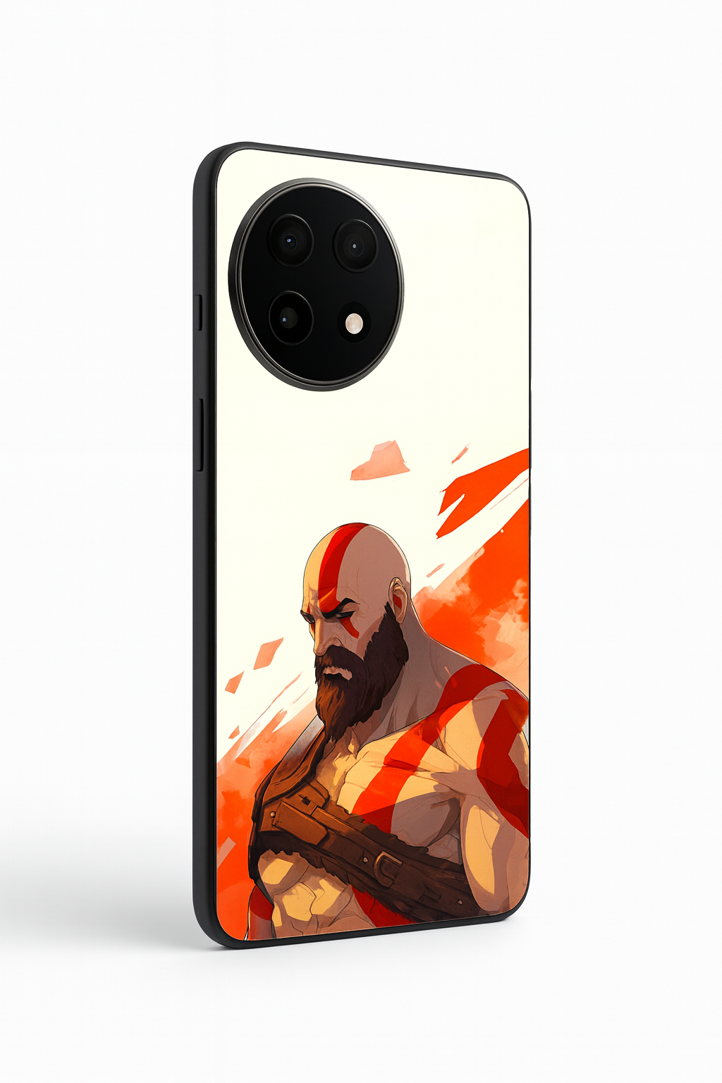 I am Kratos Premium Glass Back Cover For One Plus 13, 12, 11, 10, Nord Series