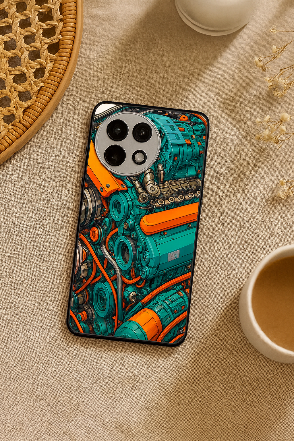 Aesthetic Engine-ry Premium Glass Back Cover For One Plus 13, 12, 11, 10, Nord Series