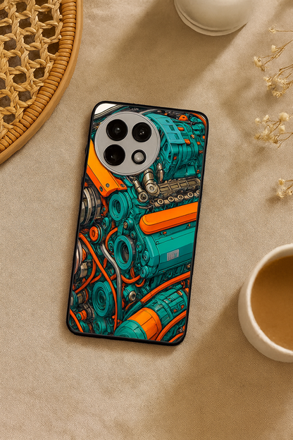 Aesthetic Engine-ry Premium Glass Back Cover For One Plus 13, 12, 11, 10, Nord Series