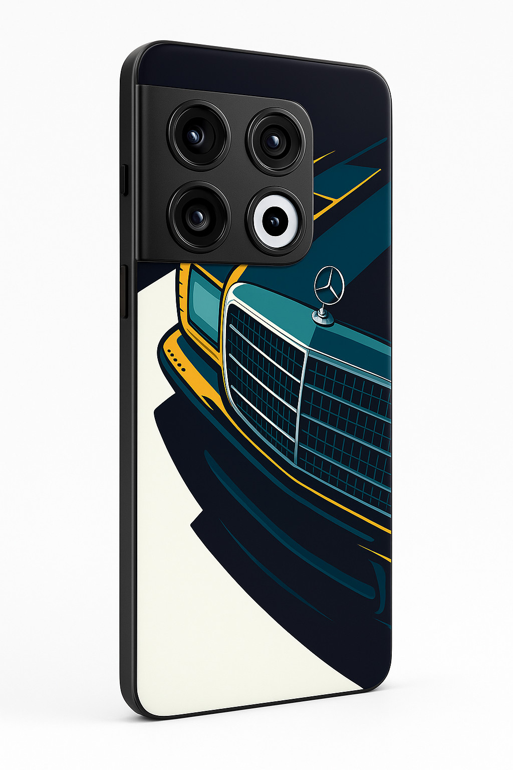 Minimal Car Sketch Premium Glass Back Cover For One Plus 13, 12, 11, 10, Nord Series