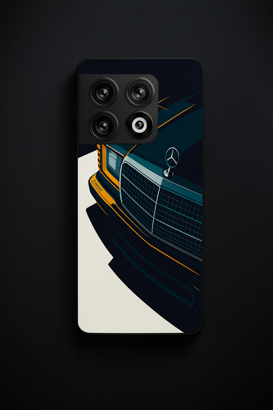 Minimal Car Sketch Premium Glass Back Cover For One Plus 13, 12, 11, 10, Nord Series
