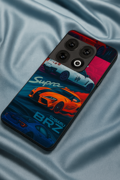 Car Lover Premium Glass Back Cover For One Plus 13, 12, 11, 10, Nord Series