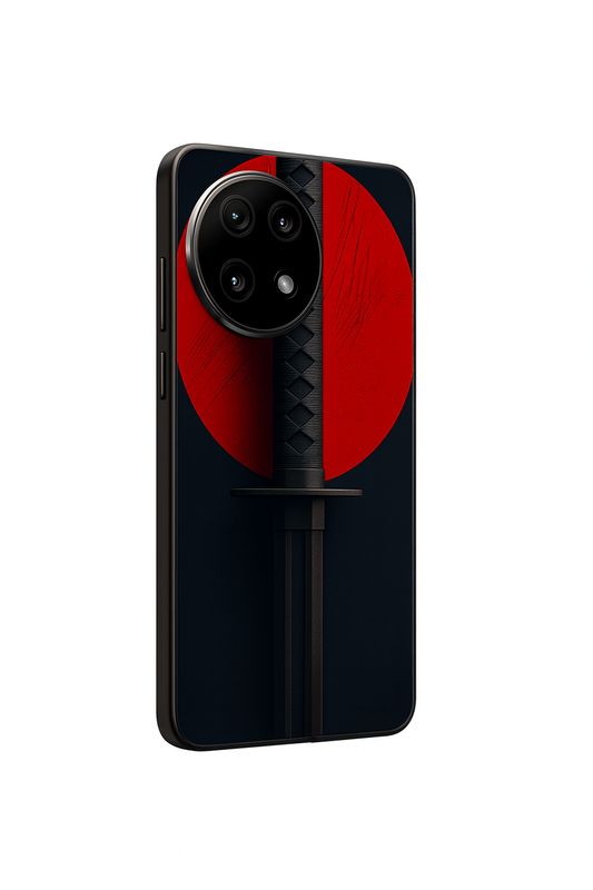 Katana Abstract Shot Premium Glass Back Cover For One Plus 13, 12, 11, 10, Nord Series