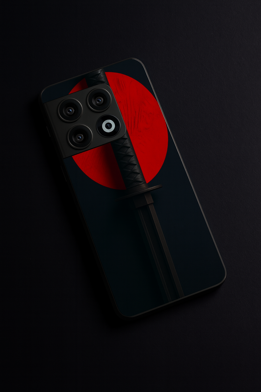 Katana Abstract Shot Premium Glass Back Cover For One Plus 13, 12, 11, 10, Nord Series