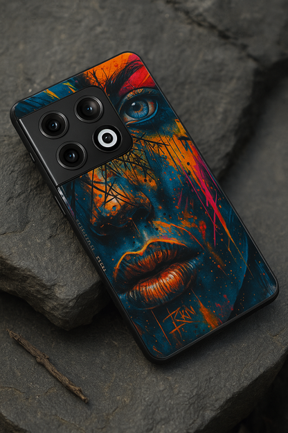 Neon Soul Premium Glass Back Cover For One Plus 13, 12, 11, 10, Nord Series