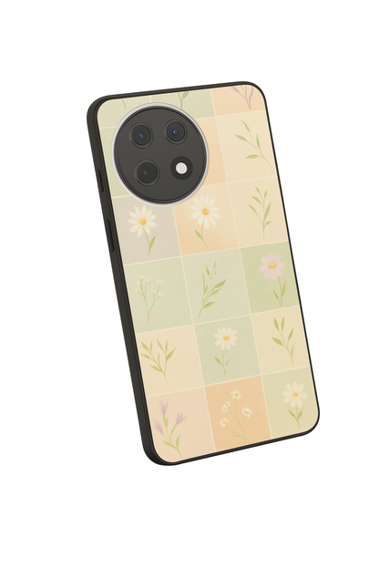 Sage Check Premium Glass Back Cover For One Plus 13, 12, 11, 10, Nord Series