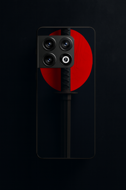Katana Abstract Shot Premium Glass Back Cover For One Plus 13, 12, 11, 10, Nord Series