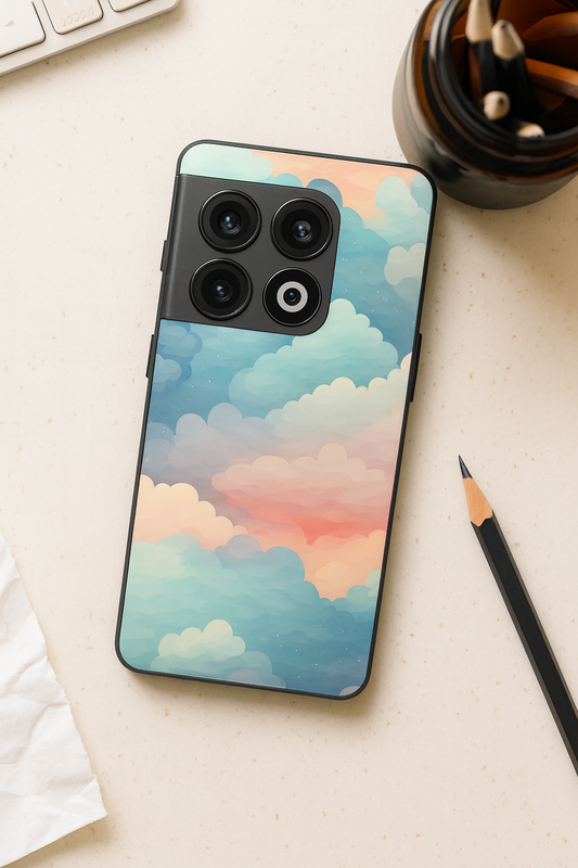 Cloud Of Dreams Premium Glass Back Cover For One Plus 13, 12, 11, 10, Nord Series