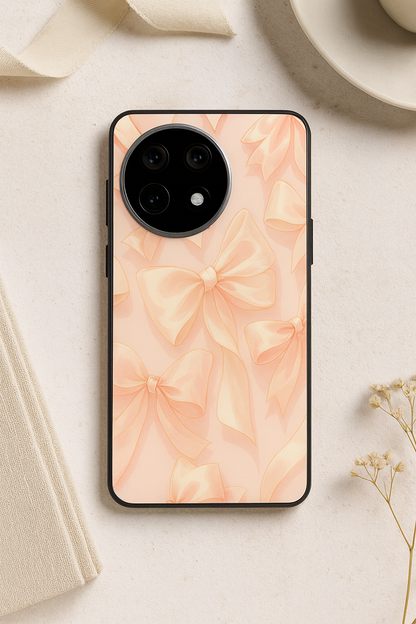 Silky Bows Premium Glass Back Cover For One Plus 13, 12, 11, 10, Nord Series