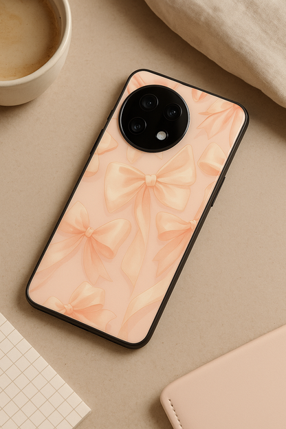 Silky Bows Premium Glass Back Cover For One Plus 13, 12, 11, 10, Nord Series