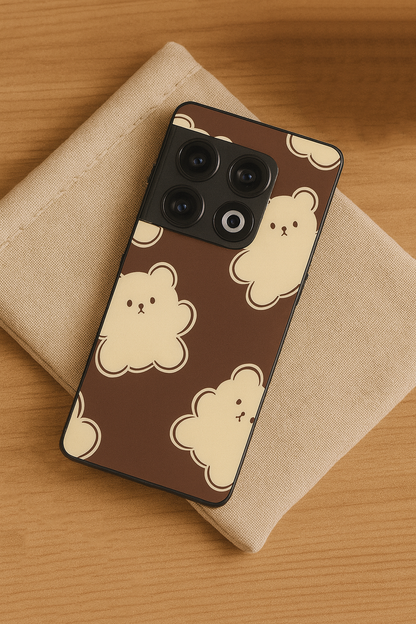 Teddy Overload Premium Glass Back Cover For One Plus 13, 12, 11, 10, Nord Series