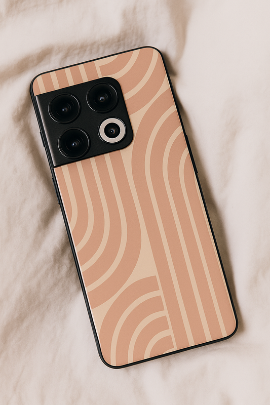 Abstract Arc Premium Glass Back Cover For One Plus 13, 12, 11, 10, Nord Series