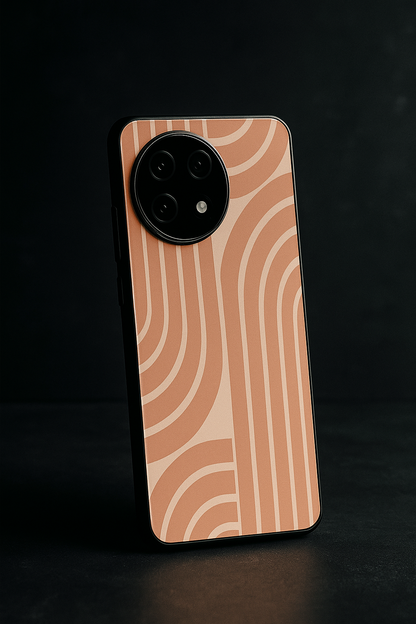 Abstract Arc Premium Glass Back Cover For One Plus 13, 12, 11, 10, Nord Series