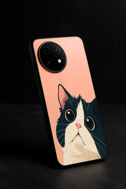 Dreamy Cat Premium Glass Back Cover For One Plus 13, 12, 11, 10, Nord Series