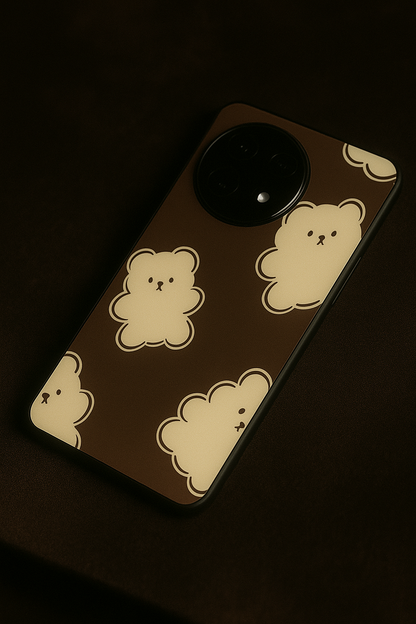 Teddy Overload Premium Glass Back Cover For One Plus 13, 12, 11, 10, Nord Series