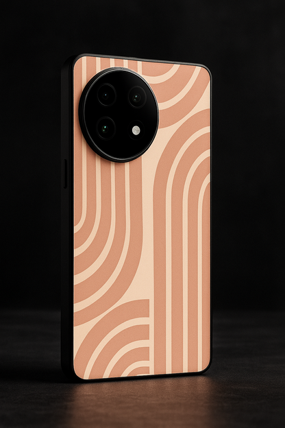 Abstract Arc Premium Glass Back Cover For One Plus 13, 12, 11, 10, Nord Series