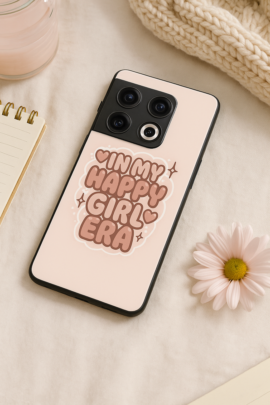 Happy Girl Era Premium Glass Back Cover For One Plus 13, 12, 11, 10, Nord Series